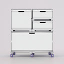 Double Tall Cabinet Configuration in White