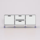 Three Module Low Sideboard in White