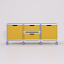 Three Module Low Sideboard in Yellow