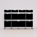 Four Module Storage Wall in Black