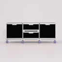Three Module Low Sideboard in Black