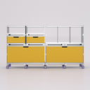 Four Module Open Storage System in Yellow
